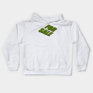 3d map in the shape of the words "For Sale" Kids Hoodie